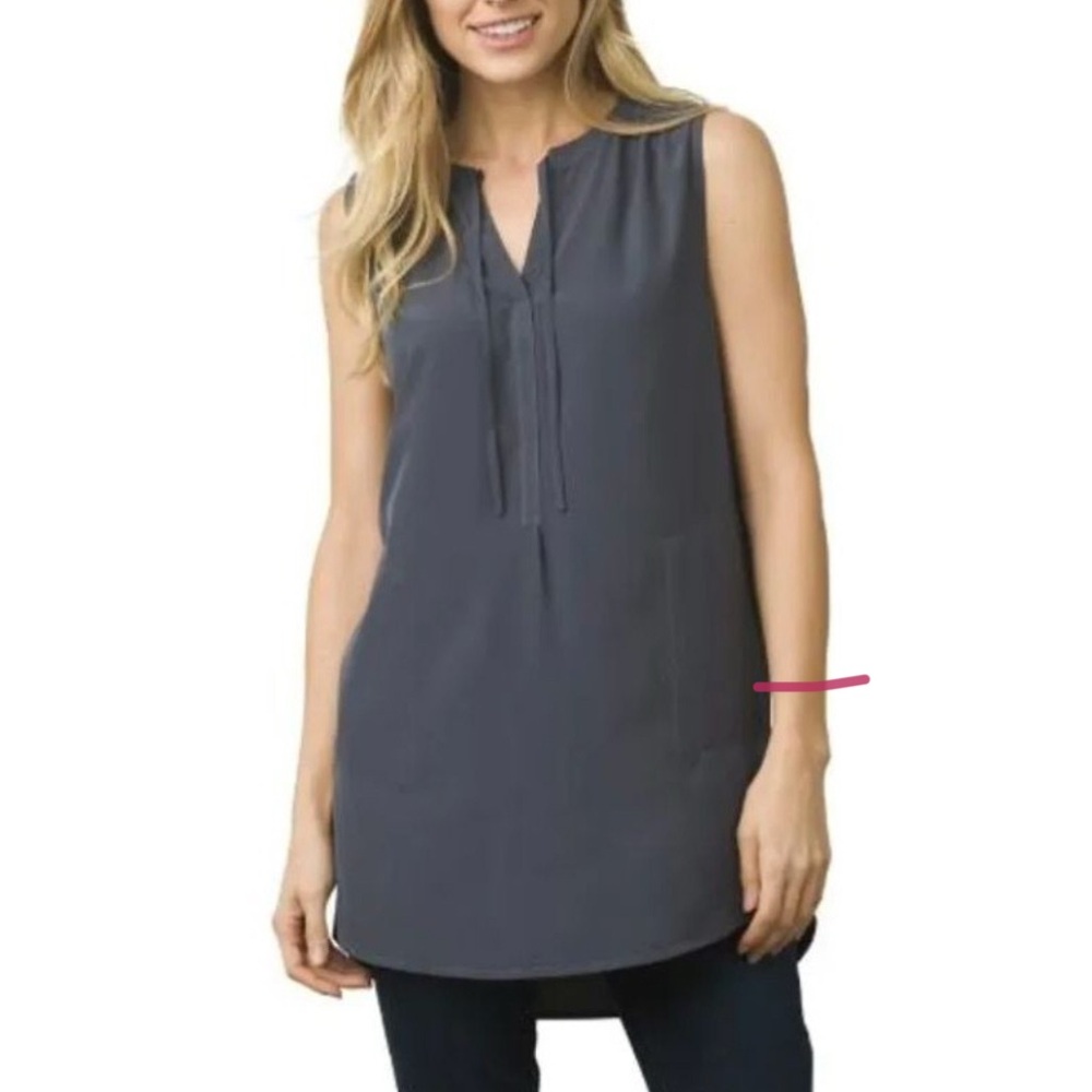 PrAna Charcoal Gray Tunic Top-Size M